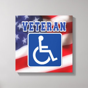 Mit Behinderung behinderte Veteranen USA Leinwanddruck