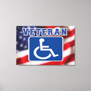 Mit Behinderung behinderte Veteranen USA Leinwanddruck