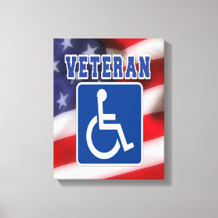 Mit Behinderung behinderte Veteranen USA Leinwanddruck
