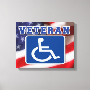 Mit Behinderung behinderte Veteranen USA Leinwanddruck