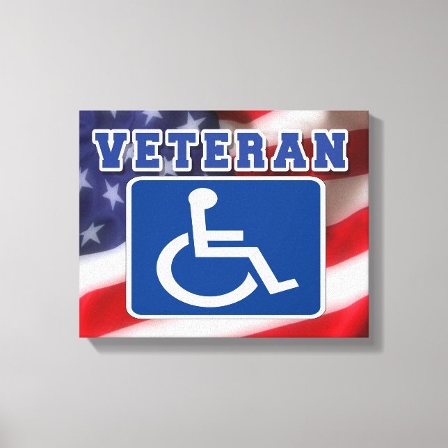 Mit Behinderung behinderte Veteranen USA Leinwanddruck (Vorderseite)
