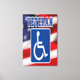 Mit Behinderung behinderte Veteranen USA Leinwanddruck