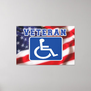 Mit Behinderung behinderte Veteranen USA Leinwanddruck