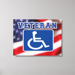 Mit Behinderung behinderte Veteranen USA Leinwanddruck