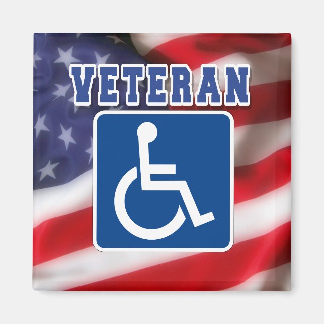 Mit Behinderung behinderte Veteranen USA Magnet (Vorne)