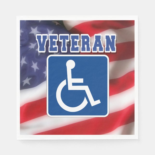 Mit Behinderung behinderte Veteranen USA Serviette (Vorderseite)