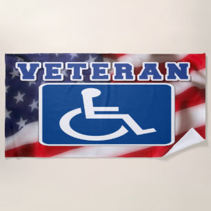 Mit Behinderung behinderte Veteranen USA Strandtuch