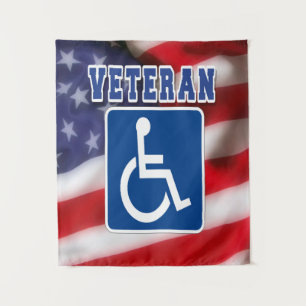 Mit Behinderung behinderte Veteranen USA Wandteppich