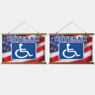 Mit Behinderung behinderte Veteranen USA Wandteppich Mit Holzrahmen