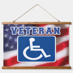 Mit Behinderung behinderte Veteranen USA Wandteppich Mit Holzrahmen
