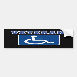 Mit Behinderung behinderter Veteran Autoaufkleber