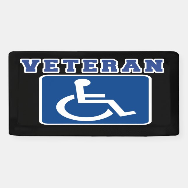Mit Behinderung behinderter Veteran Banner (Horizontal)