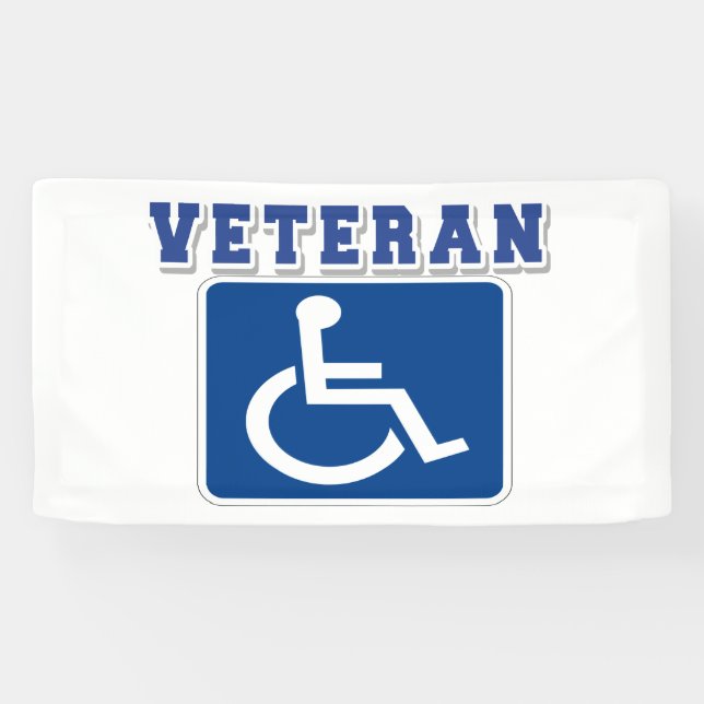 Mit Behinderung behinderter Veteran Banner (Horizontal)