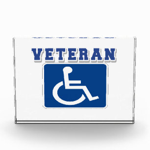 Mit Behinderung behinderter Veteran Fotoblock