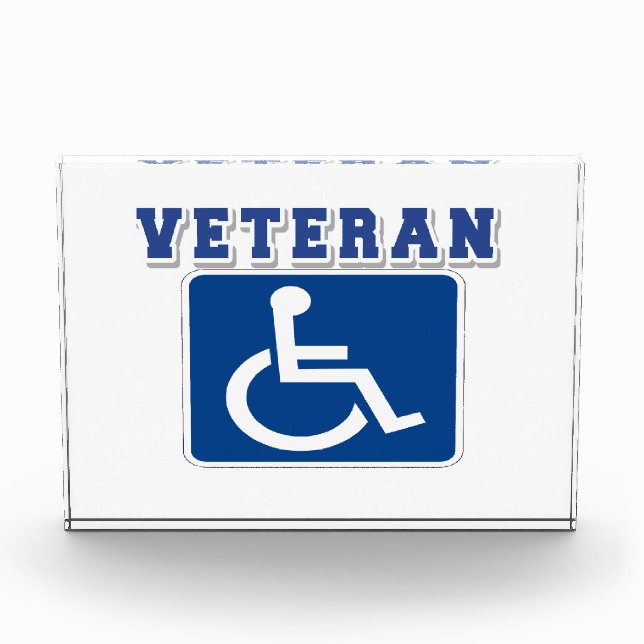 Mit Behinderung behinderter Veteran Fotoblock (Vorderseite)