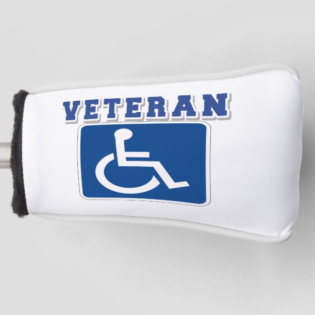 Mit Behinderung behinderter Veteran Golf Headcover (Vorderseite)