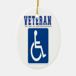 Mit Behinderung behinderter Veteran Keramik Ornament