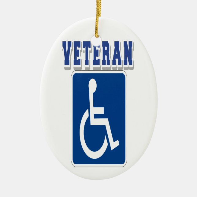 Mit Behinderung behinderter Veteran Keramik Ornament (Vorne)