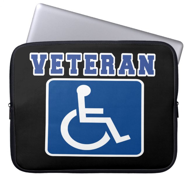 Mit Behinderung behinderter Veteran Laptopschutzhülle (Vorderseite)