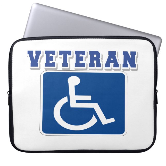 Mit Behinderung behinderter Veteran Laptopschutzhülle (Vorderseite)