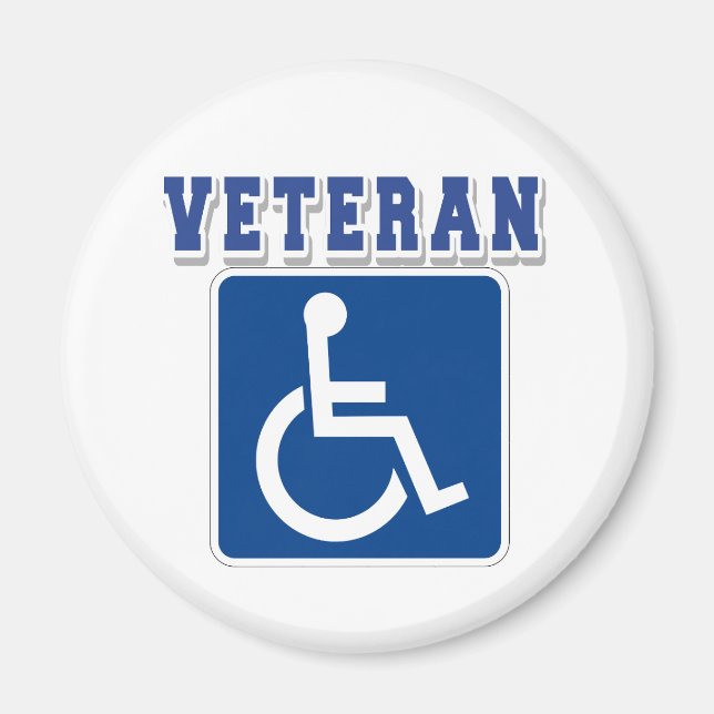 Mit Behinderung behinderter Veteran Magnet (Vorne)