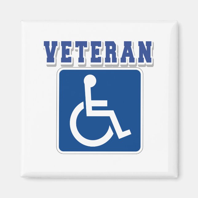 Mit Behinderung behinderter Veteran Magnet (Vorne)