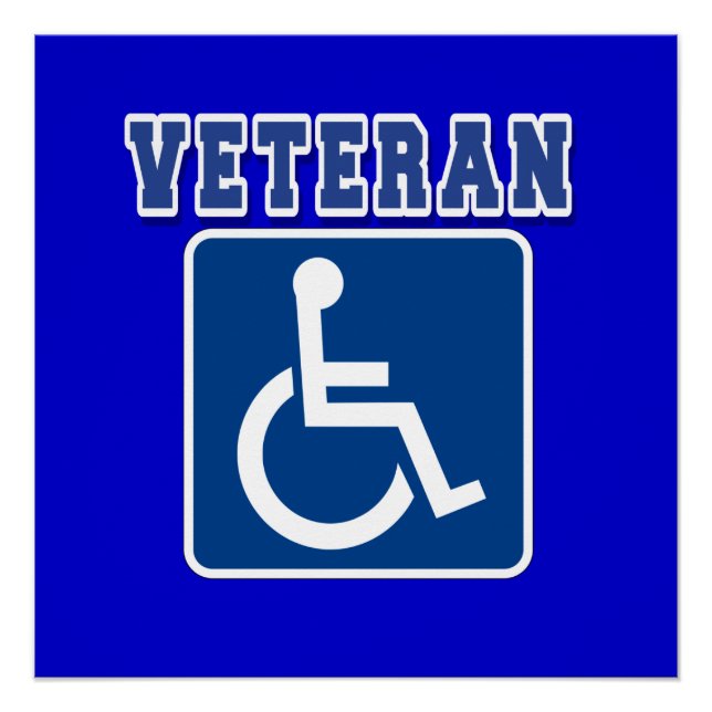 Mit Behinderung behinderter Veteran Poster (Vorderseite)