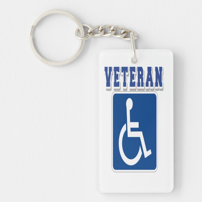 Mit Behinderung behinderter Veteran Schlüsselanhänger (Vorderseite)
