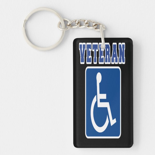 Mit Behinderung behinderter Veteran Schlüsselanhänger (Vorderseite)