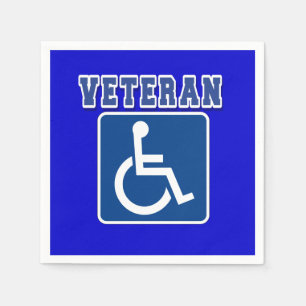 Mit Behinderung behinderter Veteran Serviette