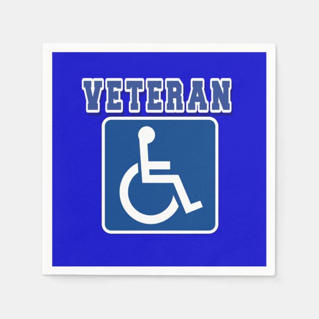 Mit Behinderung behinderter Veteran Serviette (Vorderseite)