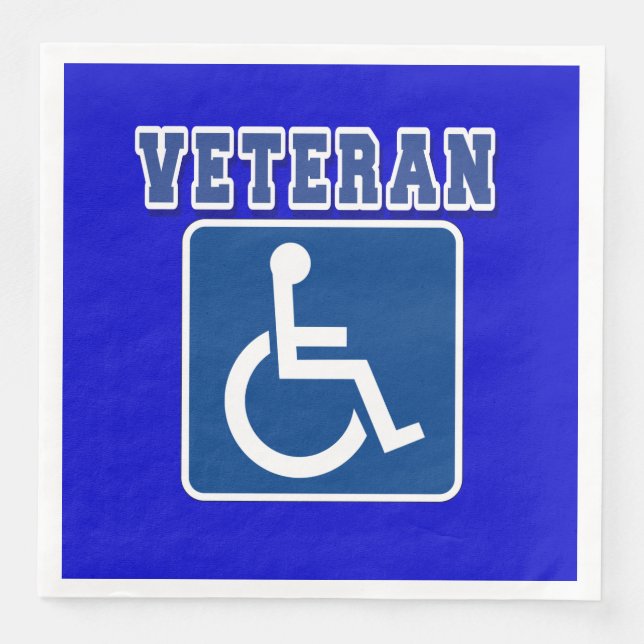 Mit Behinderung behinderter Veteran Serviette (Vorderseite)