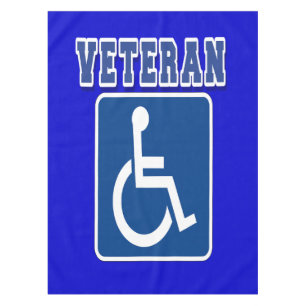 Mit Behinderung behinderter Veteran Tischdecke