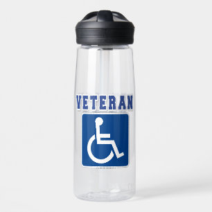 Mit Behinderung behinderter Veteran Trinkflasche