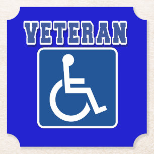 Mit Behinderung behinderter Veteran Untersetzer