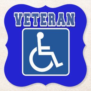 Mit Behinderung behinderter Veteran Untersetzer