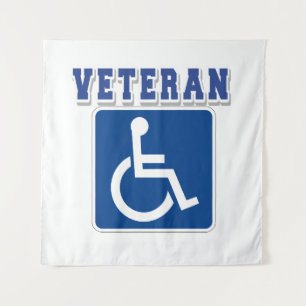 Mit Behinderung behinderter Veteran Wandteppich
