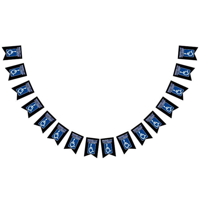 Mit Behinderung behinderter Veteran Wimpelkette (Alle)