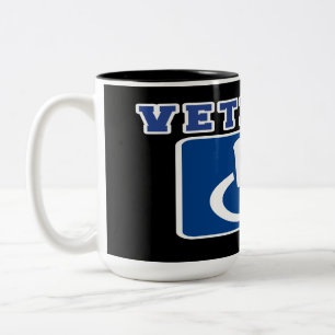 Mit Behinderung behinderter Veteran Zweifarbige Tasse