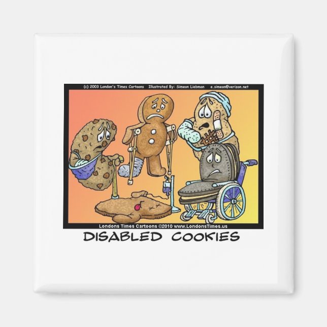 Mit Behinderung Cookies Funny Internet gibt T-Shir Magnet (Vorne)