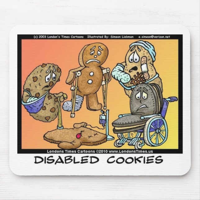 Mit Behinderung Cookies Funny Internet gibt T-Shir Mousepad (Vorne)
