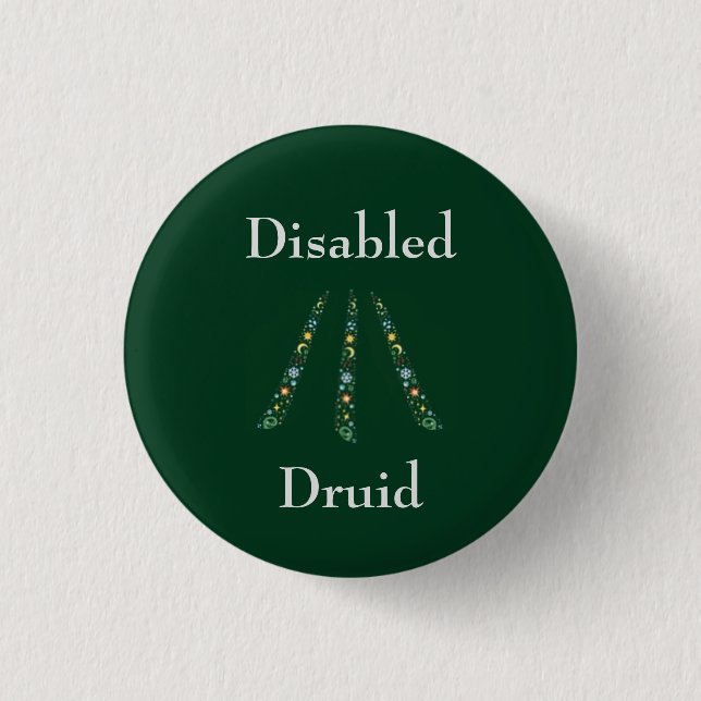 Mit Behinderung Druide Button (Vorderseite)
