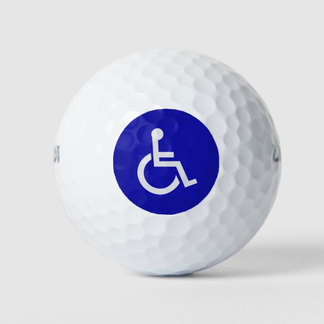 Mit Behinderung für Behinderte Golfball (Vorderseite)