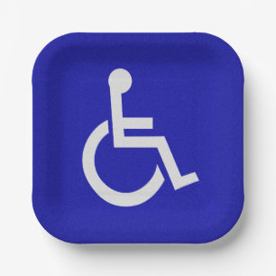 Mit Behinderung für Behinderte Pappteller