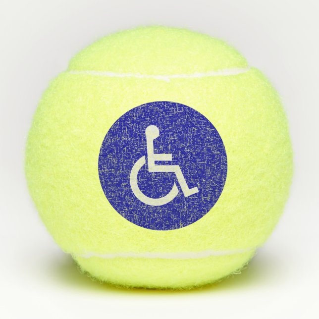 Mit Behinderung für Behinderte Tennisbälle (Vorderseite)