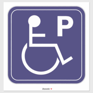Mit Behinderung Parkaufkleber Rollstuhlsymbol Aufkleber