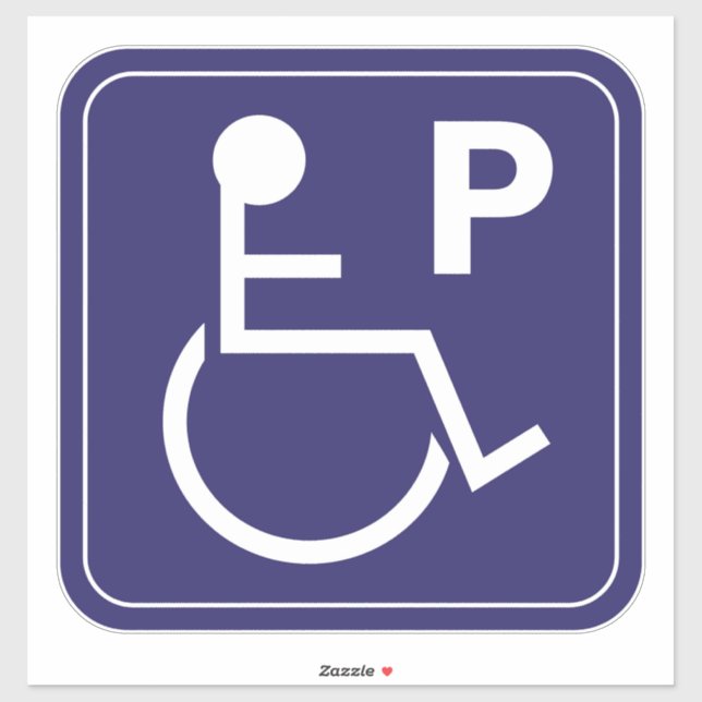 Mit Behinderung Parkaufkleber Rollstuhlsymbol Aufkleber (Blatt)