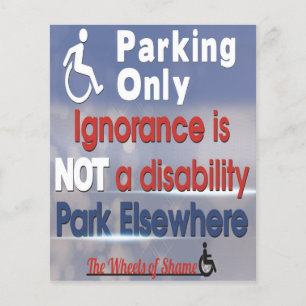 Mit Behinderung Parken, Unwissenheit ist keine Beh Flyer