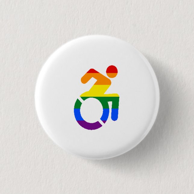 Mit Behinderung Stolz - Homosexuelles Button (Vorderseite)