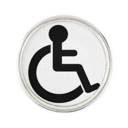 Mit Behinderung Symbol für Behinderung Anstecknadel